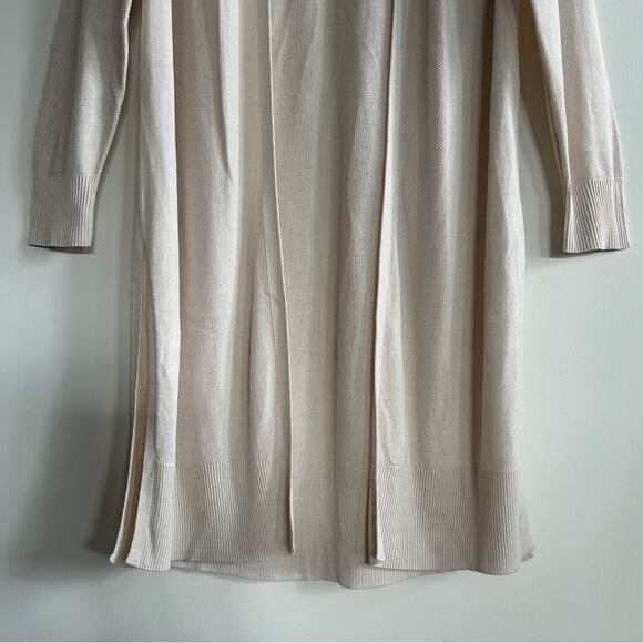 ✨ Prologue Mushroom/Cream Long Sleeve Lightweight Knit Open Cardigan Size Medium - Picture 3 of 11